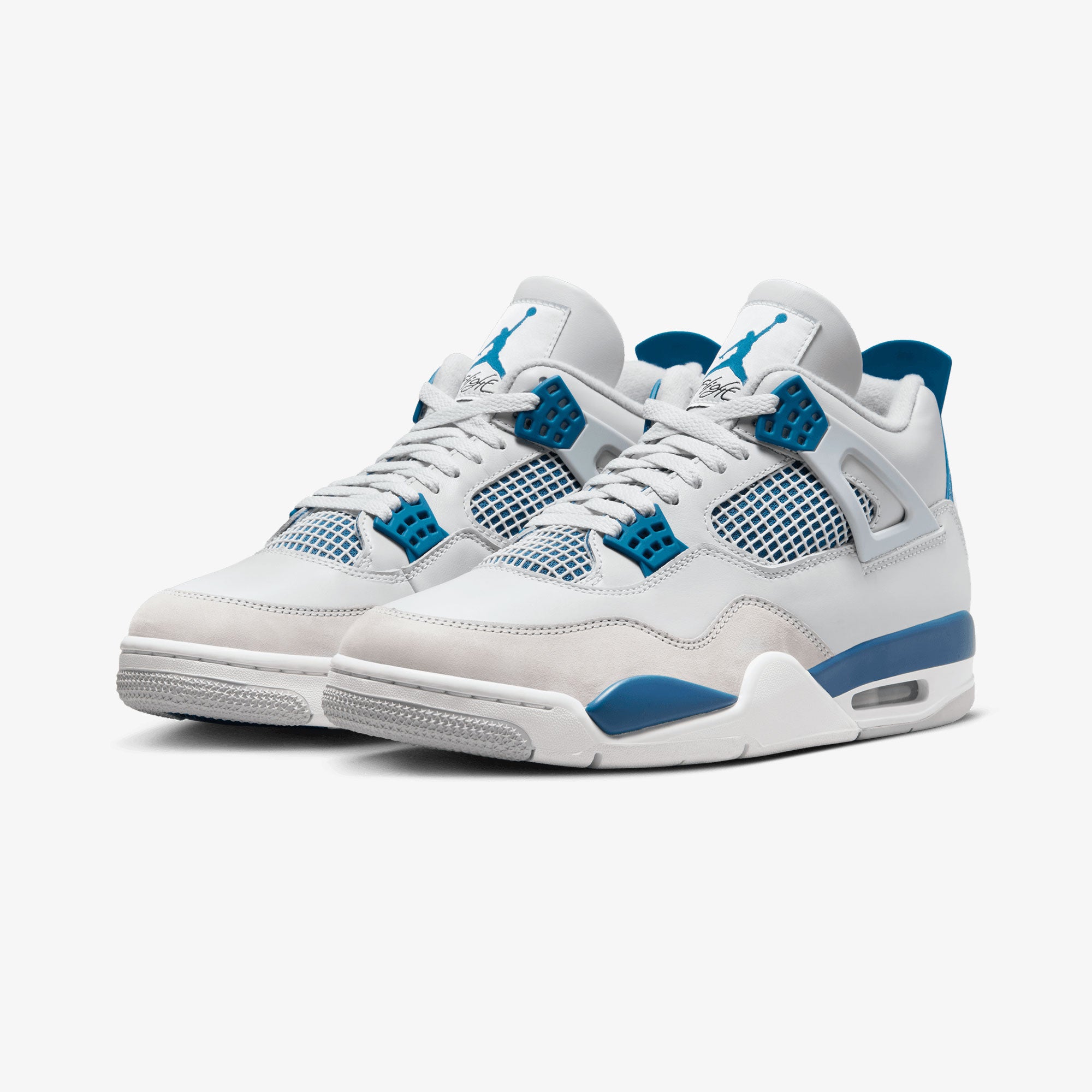 Jordan | AIR JORDAN 4 RETRO { OFF WHITE/MILITARY BLUE-NEUTRAL GREY