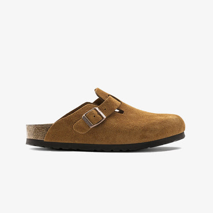 Birkenstock | BOSTON SOFT FOOTBED SUEDE LEATHER  { BROWN/MINK