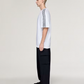 Y-3 | RAW EDGE 3 STRIPES SHORT SLEEVE TEE { CHALK WHITE