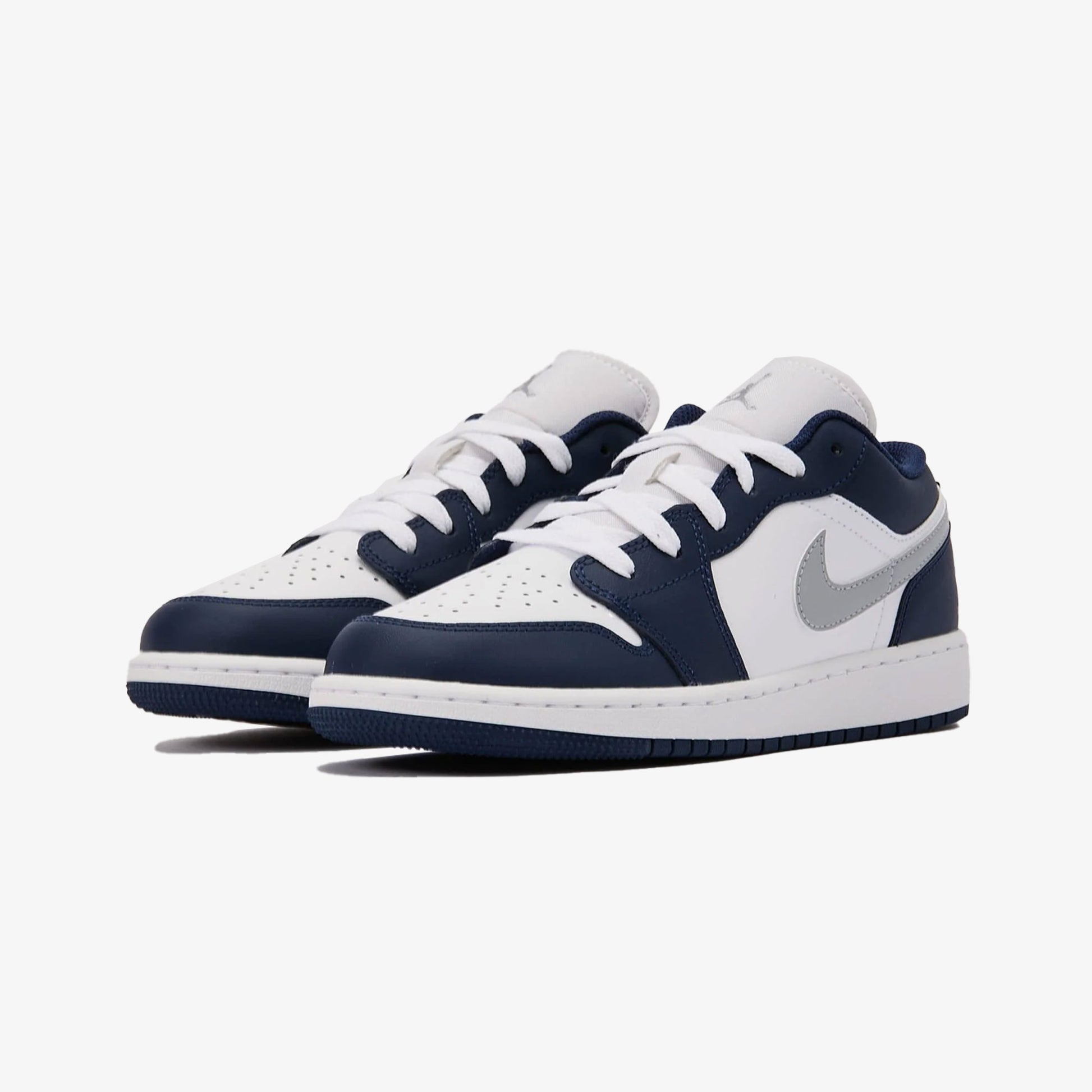 JORDAN AIR JORDAN LOW LOW (GS) WHITE/WOLF GREY-MIDNIGHT NAVY