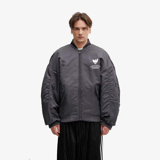 ADIDAS ORIGINALS | x CHAVARRIA  BOMBER JACKET { GREY SIX