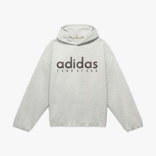 ADIDAS | FEAR OF GOD ATHLETICS COTTON FLEECE HOODIE { MEDIUM GREY HEATHER