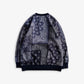 FDMTL | PRINTED PATCHWORK SWEAT SHIRT  { NAVY