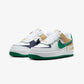 Nike | AIR FORCE 1 SHADOW  { WHITE/MIDNIGHT NAVY-MALACHITE-SESAME