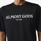ALMOST GODS | CRACKED LOGO RELAXED TEE { BLACK