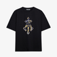 ALMOST GODS | ECHO ALPHA CROSS BOXY TEE { BLACK
