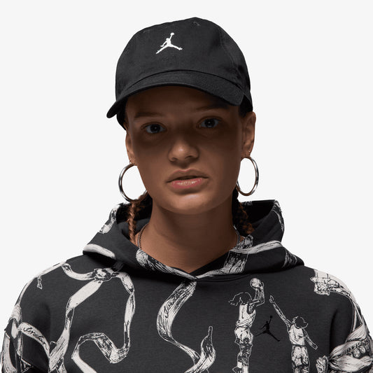 Jordan | UNSTRUCTURED CURVED-BILL HAT { BLACK