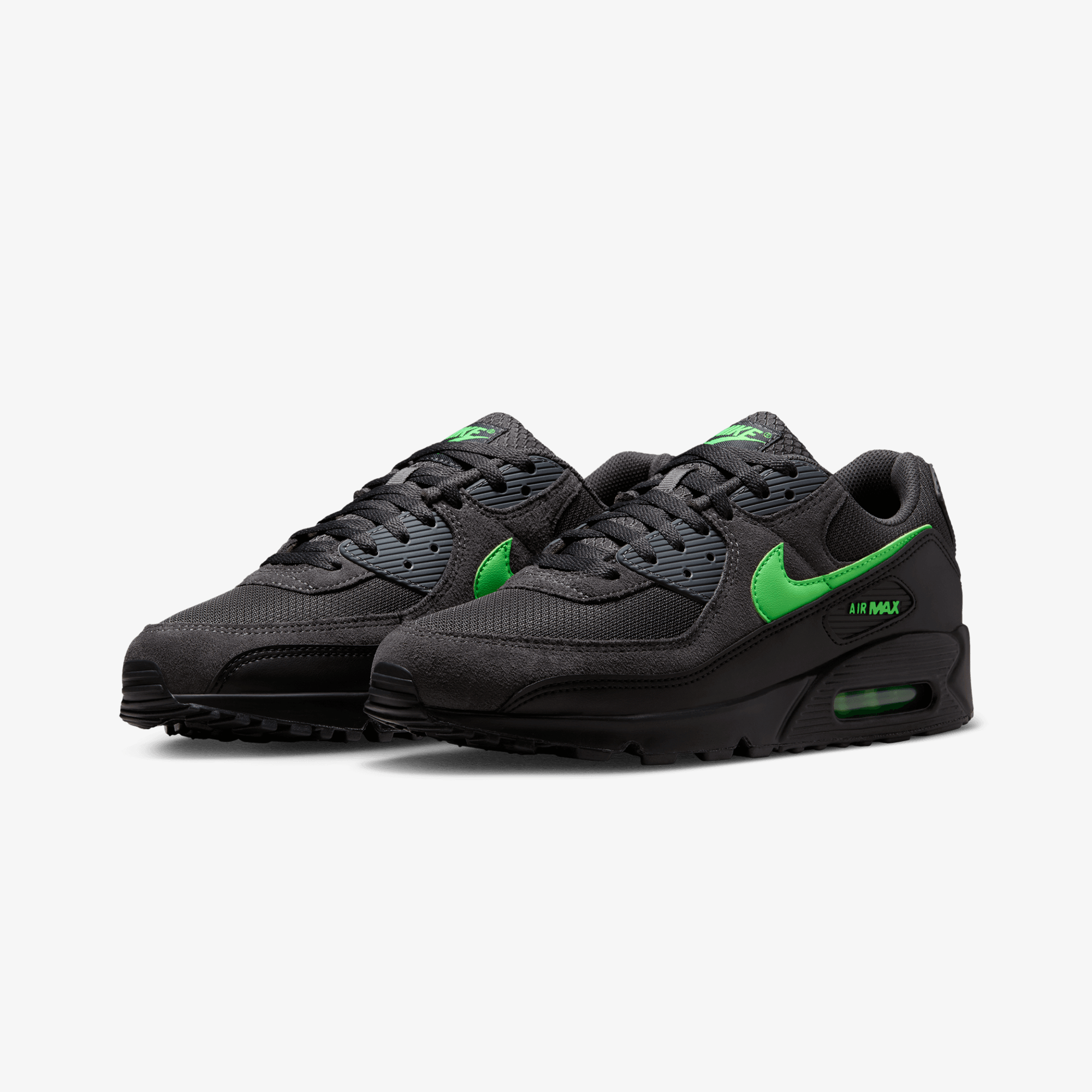 nike air max 90 black volt light smoke grey