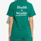SPORTY & RICH | HEALTH IS WEALTH T-SHIRT { GREEN