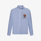 ALMOST GODS | BURNING HEART STRIPED SHIRT { BLUE/WHITE