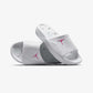JORDAN | FRANCHISE SLIDE { OFF WHITE/FIRE PINK
