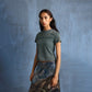 ALMOST GODS | STONEWASHED ALMOST GODS TEE IN GRANITE { GREY/CBLACK