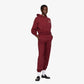SPORTY & RICH | VENDOME EMBROIDERED CROPPED HOODIE { RED