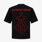 ALMOST GODS | ALPHA CROSS EMBROIDERED T-SHIRT { BLACK