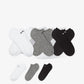 NIKE | EVERYDAY CUSHIONED TRAINING NO-SHOW SOCKS { GREY/WHITE/BLACK
