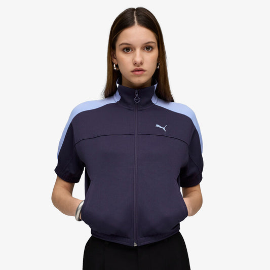 PUMA | T7 SHORT SLEEVE JACKET  { DEEP PLUM