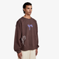 F A R A K | RAAT AKELI HAI BLOCKPRINTED SWEATSHIRT { BROWN