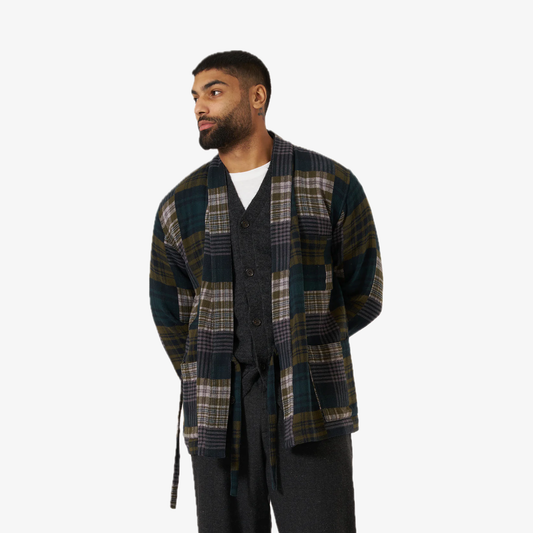 UNIVERSAL WORKS | JAPANESE PATCHWORK KYOTO WORK JACKET { GREEN