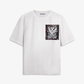 ALMOST GODS | TEMPLAR JACQUARD BOXY TEE { WHITE