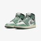 Jordan | AIR JORDAN 1 MID  { SAIL/JADE SMOKE-ANTHRACITE