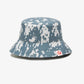 THAELY | DIGI CAMO REVERSIBLE BUCKET HAT { WHITE/GREY