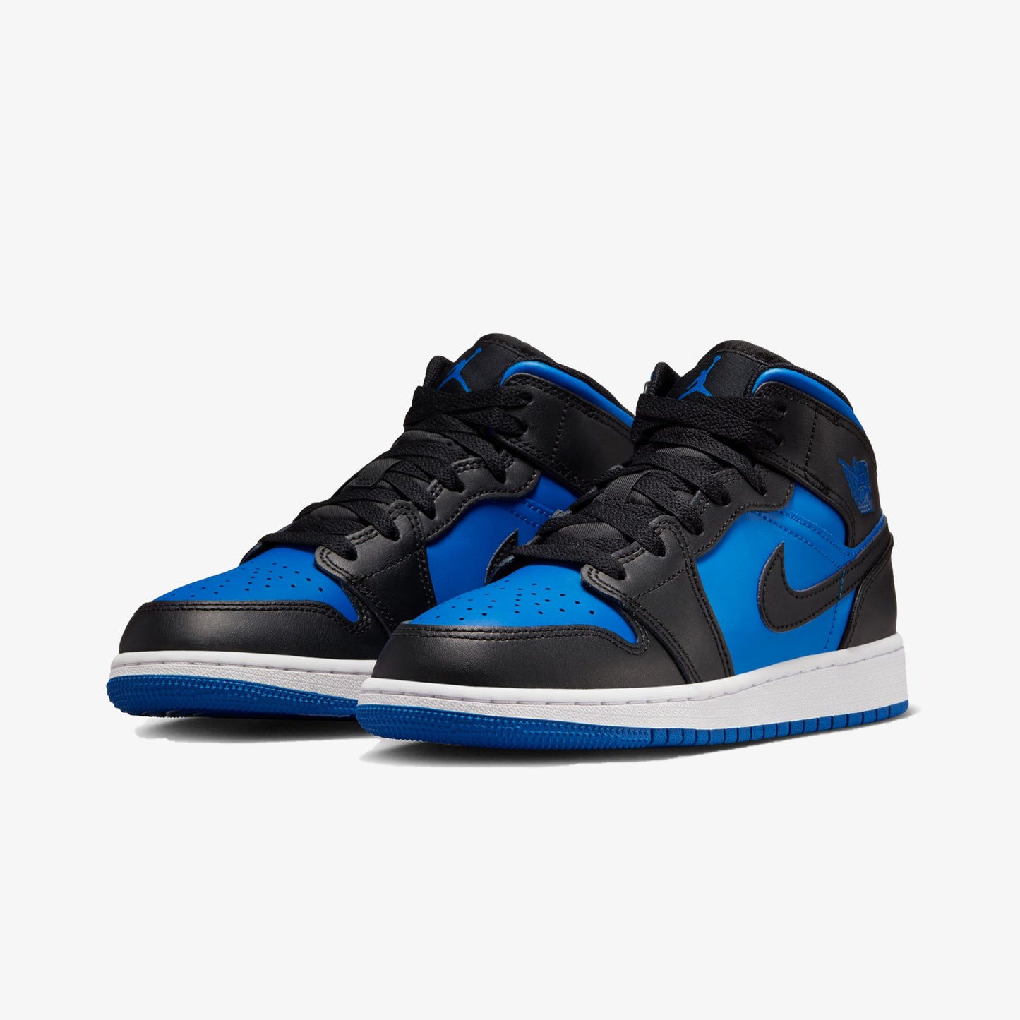 jordan 1 mid black blue white