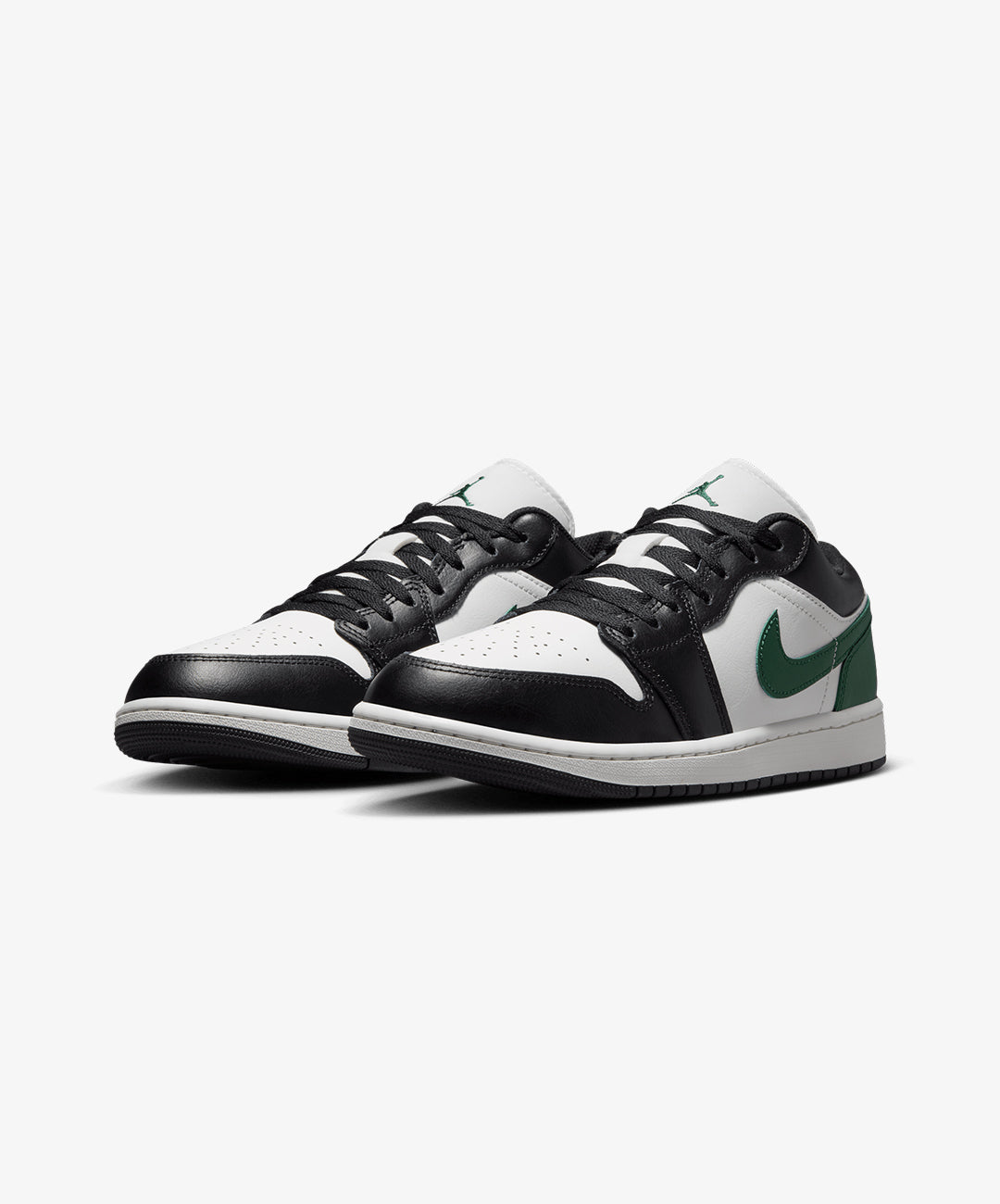 JORDAN | AIR JORDAN 1 LOW { BLACK/SUMMIT WHITE-GORGE GREEN