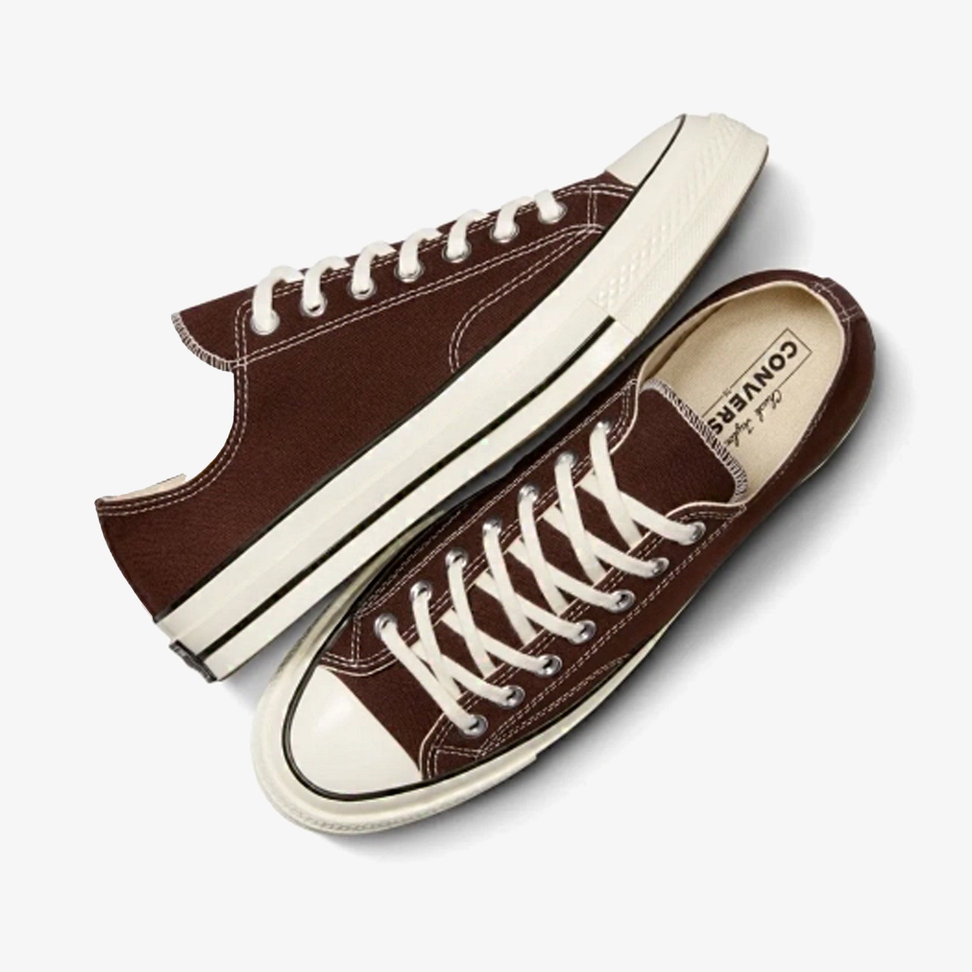 Dark Root Converse Blue And Brown Leather Converse CHUCK 70 BROWN
