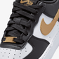 Nike | AIR FORCE 1 (GS) { BLACK/METALLIC GOLD-BLACK-WHITE