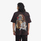 F A R A K | BEAUTY LASTS FOREVER BLOCKPRINT T-SHIRT { BLACK/BLACK