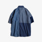 FDMTL | PATCHWORK S/S SHIRT RINSE  { INDIGO