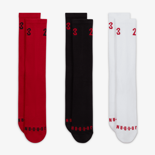 Jordan | CREW SOCKS (3 PAIRS) { MULTI-COLOR