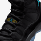 JORDAN | AIR JORDAN 11 RETRO "GAMMA" { BLACK/GAMMA BLUE-BLACK-VARSITY MAIZE