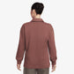 NIKE | OVERSIZED LONG-SLEEVE POLO { RED SEPIA/SAIL