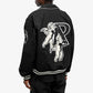 Represent | CHERUB WOOL VARSITY JACKET  { JET BLACK