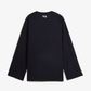 Y-3 | RAW EDGE 3-STRIPES LONG SLEEVE TEE { BLACK