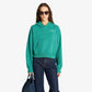 SPORTY & RICH | WELLNESS STUDIO CROPPED HOODIE { SPRING GREEN/WHITE