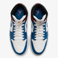 JORDAN | AIR JORDAN 1 MID {TRUE BLUE/SUMMIT WHITE-VARSITY RED-BLACK