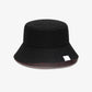 THAELY | RED SNAKESKIN REVERSIBLE BUCKET HAT { RED/BLACK