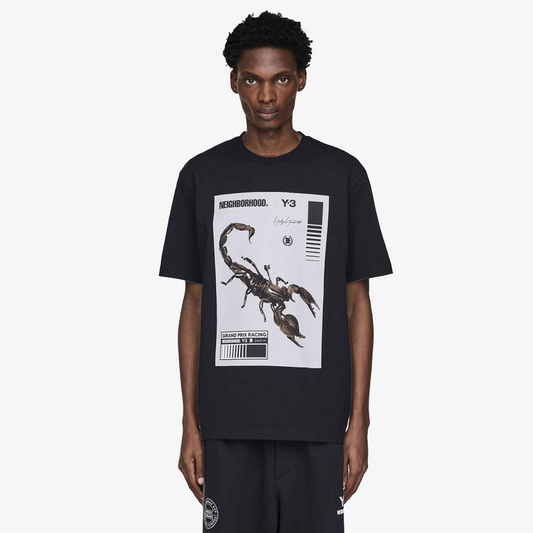 Y-3 | NBHD GRAPHIC TEE { BLACK/WHITE