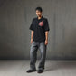 ALMOST GODS | ASSEMBLAGE BOXY POLO { BLACK