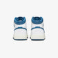 Jordan | AIR JORDAN 1 MID SE (GS)  { WHITE/INDUSTRIAL BLUE-SAIL