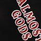 ALMOST GODS | HAND EMBROIDERED KARDANA LOGO HOODIE { BLACK