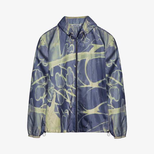 ALMOST GODS | FELT THORN BLOOM RELAXED WINDBREAKER JACKET { NAVY