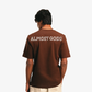 ALMOST GODS | ALPHA CROSS CHAIN LINK RELAXED TEE { BROWN