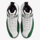 JORDAN | AIR JORDAN 12 RETRO "IDOLS BECOME RIVALS" { SUMMIT WHITE/GORGE GREEN-FIERCE PURPLE