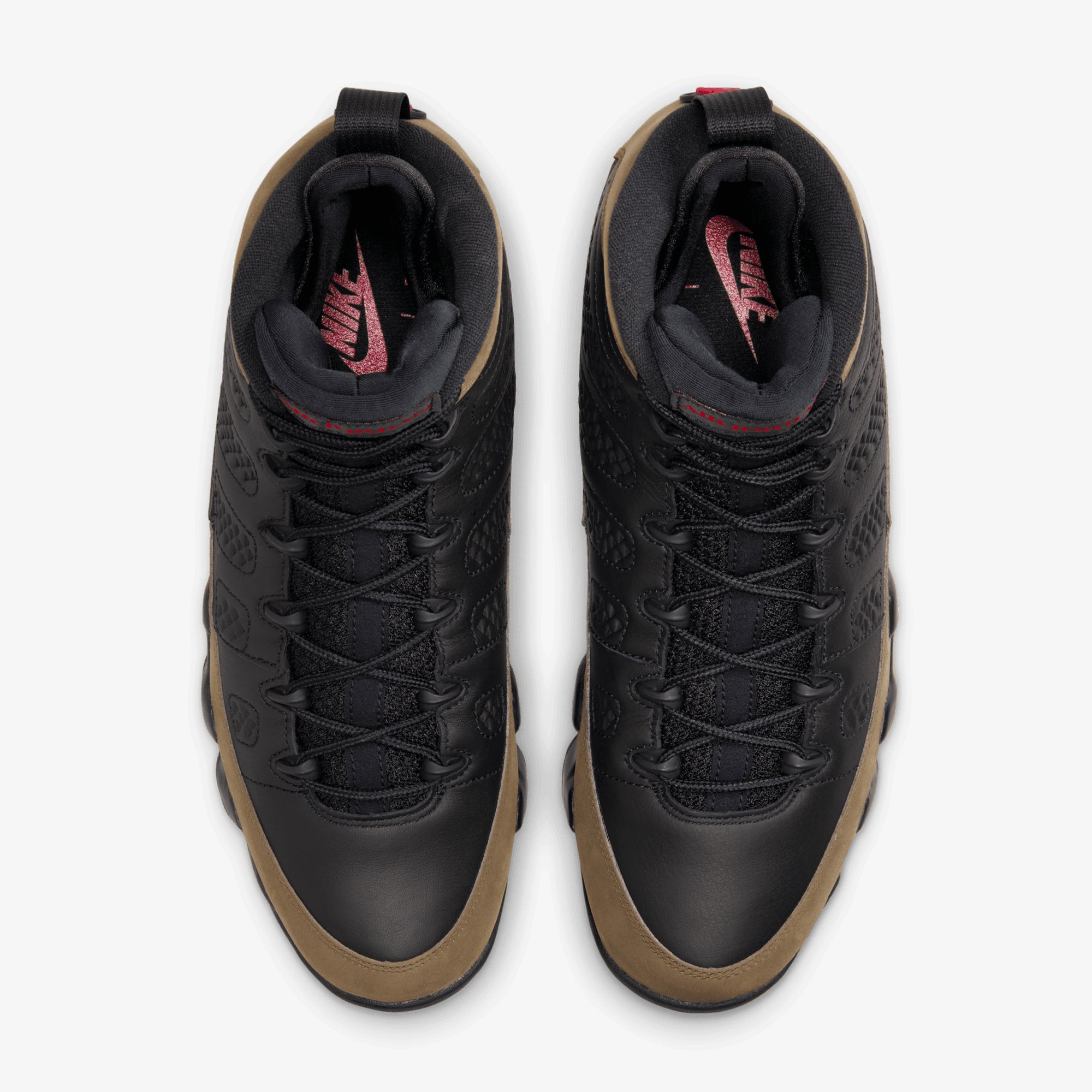 Jordan | AIR JORDAN 9 RETRO { BLACK/TRUE RED-LIGHT OLIVE – Superkicks