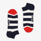 Happy Socks | 2-PACK BIG DOT STRIPE LOW { RED/BLACK