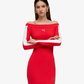 PUMA | T7 LONG SLEEVE DRESS { RED/WHITE