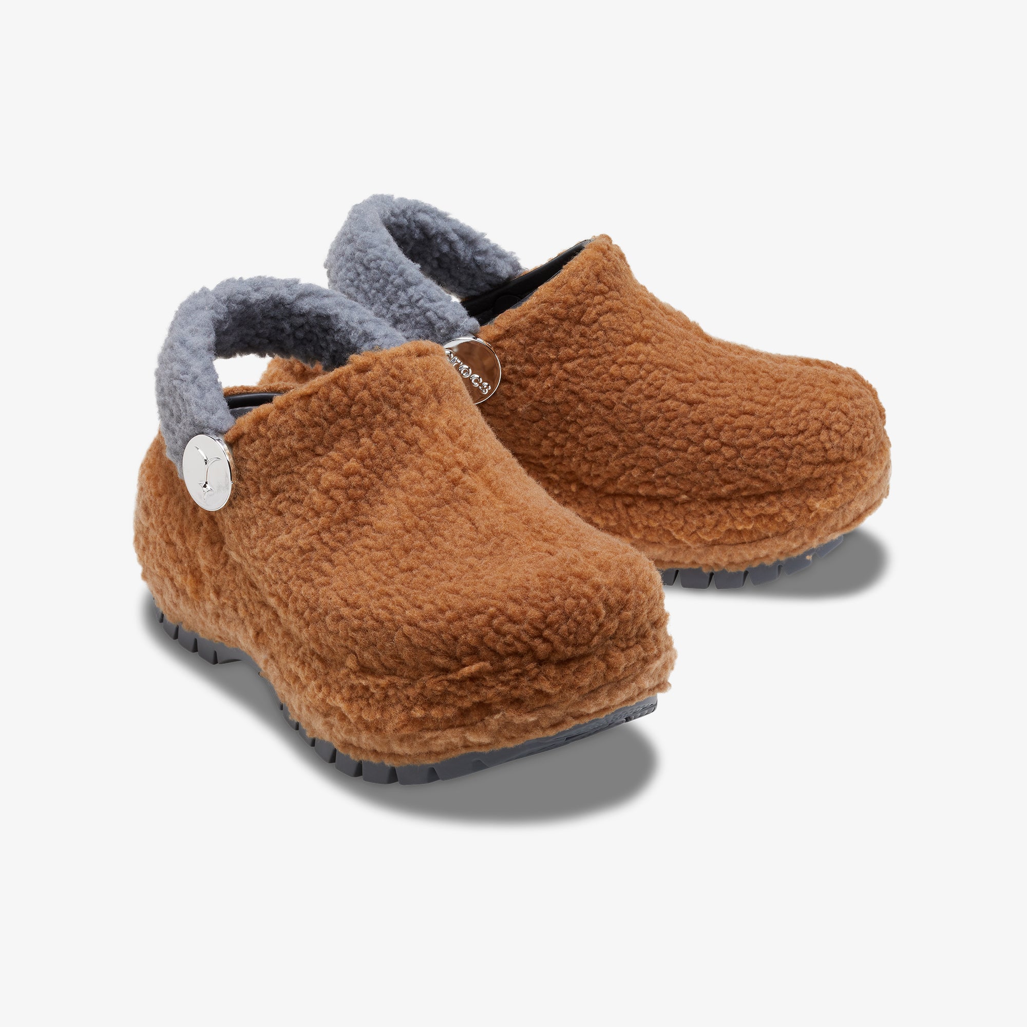 Crocs classic fuzz cheap mania clogs in cream